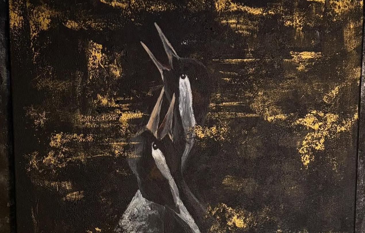 Starttimaalaus Oy:n yrittäjä Nooran tekemä upea kurkimaalaus